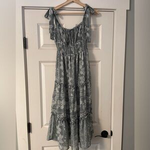 Floral Print Green Dress - never worn
